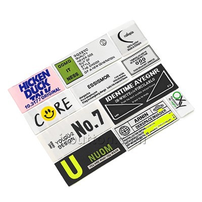 Kläder, vävda halsetiketter