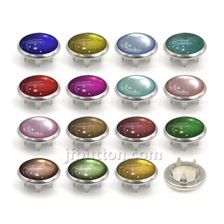 Metallring med tryckknapp