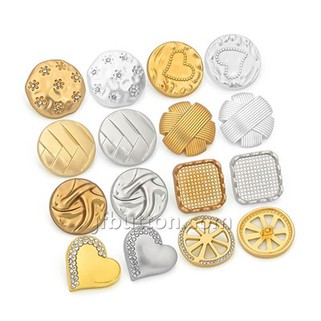 Silver och guld skaftknappar